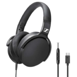 Sennheiser HD 400U Over-Ear Headphones with Mic/Remote, USB-C Connection Black