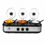 SensioHome Gourmet Triple Slow Cooker & Warming Station 7.1L Instore