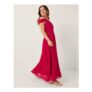 Sequin One-Shoulder Prom Dress Red