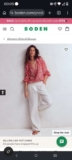 Serena Pleat Neck Linen Top Red, Enchanted Paisley