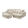 Serenis Express Bundle – Large Chaise Sofa and Footstool