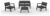 Shaf Valencia 4 Seater Plastic Garden Sofa Set – Dark Grey