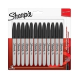 Sharpie Fine Permanent Marker 12pcs – Black