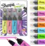 Sharpie Highlighters Clear View Highlighter Pens with See-Through Chisel Tip Assorted Fluorescent Ink Colours 8 Count