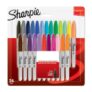 Sharpie Permanent Markers, Fine Point, Assorted Colours, 24 Count