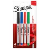 Sharpie Permanent Markers Ultra-Fine Point Assorted Classic Colours 4 Count. SS £2.45/£1.85 (Discount at Checkout)