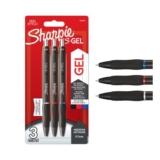 Sharpie S-Gel Pens, 0.7mm, Black Red Blue, 3-Pack