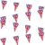 Shatchi 40 m British Union Jack Bunting 100 Triangle Flag Banner Party Decoration 130 Ft