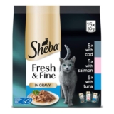 Sheba Cat Wet Food Pouches in Gravy – Fish – £10 S&S