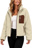 Sherpa Fleece Jacket Women Zipper Jackets Winter Coats
