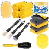 ShinetiX 16 PCS Car Cleaning Kit, 800 GSM Microfiber Towels, Car Detailing Kit Sold by Shinetix / FBA