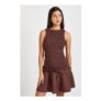 Shirred Racer Neck Smock Dress