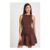 Shirred Racer Neck Smock Dress