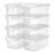 Shoe Boxes with Lids, Set of 8, Stackable Shoe Organiser