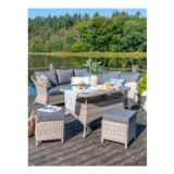 Shore Rattan Corner Garden Sofa Dining Set