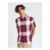 Short Sleeve Crepe Check Shirt in Aubergine