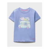Short Sleeve Graphic T-Shirt in Blue