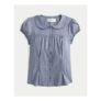 Short-Sleeve Statement Collar Shirt