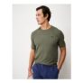 Short Sleeve Textured Jumper in Khaki
