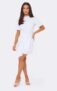 Short Sleeve Wrap Tie Detail T-Shirt Dress In White – Sizes 6, 8, 10 12