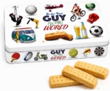 Shortbread Biscuits Tin for Mens Gifts – To The Best Guy in The World Tin Filled with Scottish Shortbread Fingers 300g & Topline Card. Biscuits Gift Set for Husband or Dad Birthday Gifts, Fathers Day