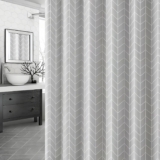 Shower Curtain for Bathroom – Mould and Mildew Resistant – Grey, 180 x 180 cm (71 x 71 Inch) Water Repellant PEVA Fabric