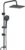 Shower Riser Kit with 29cm19cm Rainfall Shower Head, 5 Spray Modes Handheld Shower with Rotating Bracket Shower Set Anti-Leak Hose,Easy Install, Suitable for Bathrooms Black
