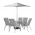 Sicily 6 Seater Metal Patio Set