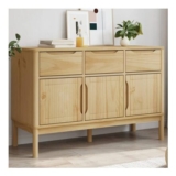 Sideboard FLORO Wax Brown 114x43x74 Cm Solid Wood Pine