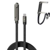 Sideways Phone Charger, 2 in 1 Invisible Holder Charger Cable, 240W Braided Fast Charge Cable Sold by hongshandage / FBA