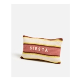 Siesta Crochet Striped Cotton Cushion Cover 30x50cm