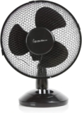Signature 9 2 Speed Desk Fan with Oscillation, Adjustable Tilt, Black, S40008B