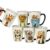 Signature Housewares Stoneware Hipster Animal Mugs, 483ml, 6 Pack