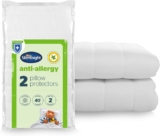 Silentnight Anti Allergy Pillow Protector – Ideal for Allergy and Asthma Sufferers Protecting Against Bacteria and Dust Mites – Machine Washable, 2 Pack