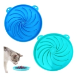 Silicone Slow Feeder Cat Bowl, 2-Pack, Non-Slip