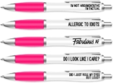 Silly Sentiments Roll My Eyes Out Loud Funny Pen Pack – Birthday Gift For Her – Funny Birthday present – Leaving – Funny Gifts For Friend