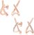 Silver Earrings for Women, 2 Pairs 925 Sterling Silver X-Form Stud Earrings Set with 5A Zircon, Dainty CZ X Wrap Earrings Trendy Cartilage Sleeper Huggie Studs Earrings Jewelry Gift for Her