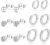 Silver Hoops Earrings for Women 925 Sterling Silver Hoop Earrings with Silver Stud Earrings Set with Cubic Zirconia Unisex Sleeper Huggie Small Hoop Earrings for Men Women(4mm31 8/10/12mm) PABBEU