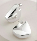 Silver Tone Chunky Statement Earrings – Free C&C