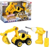SilverLit Tooko Build My First Digger Construction Set Build and Drive RC Car Toy with 28 Parts Powered Screwdriver and Remote Control STEM Learning Remote Control Car Toy for Toddlers Ages 3