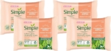 Simple Protect N Glow Instant Glow Biodegradable Wipes dermatologically tested for sensitive skin 20 wipes (Pack of 4)
