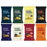 Simply Roasted – Ultimate Mixed 12 x 93g Sharer Bags Full Flavour Experience 50% Less Fat Under 99 Calories Per Serve