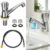 Single Cold Water Tap Zinc Alloy Bathroom Sink Taps Basin Faucet Single Lever Cold Water Sink Taps Modern Home Water Filter Faucet with Filter G1/2 Standard Hoses for Kitchen Bathrooms Use