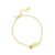 Single Pearl Gold Glimmers Bracelet, Double Sided