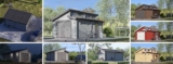 Single Wooden Garage Twin (44 mm), 4×6 m (13×20), 24 m²
