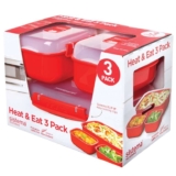 Sistema Heat and Eat Microwave Container Set 1.25 L525 ml Microwave School Lunch Boxes with Steam Release Vents
