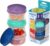 Sistema TO GO Mini Bites Snack Pots 130 ml Stackable Snack Boxes for Kids Travel Food Containers with Lids 3 Count