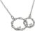 Sister Gifts,Sister Necklace,Mom Daughter Gift,Silver Interlocking 2 Circles Necklace,Smooth Glossy Necklaces,Valentines Day Anniversary Birthday Jewelry Gifts for ,Safe and Comfortable for Daily W