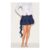 Size 10 PrettyLittleThing Pinstripe Ruffle Drape Detail Low Rise Mini Skirt