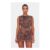 Size 4 PrettyLittleThing Print Mesh Rara Frill Skort Playsuit